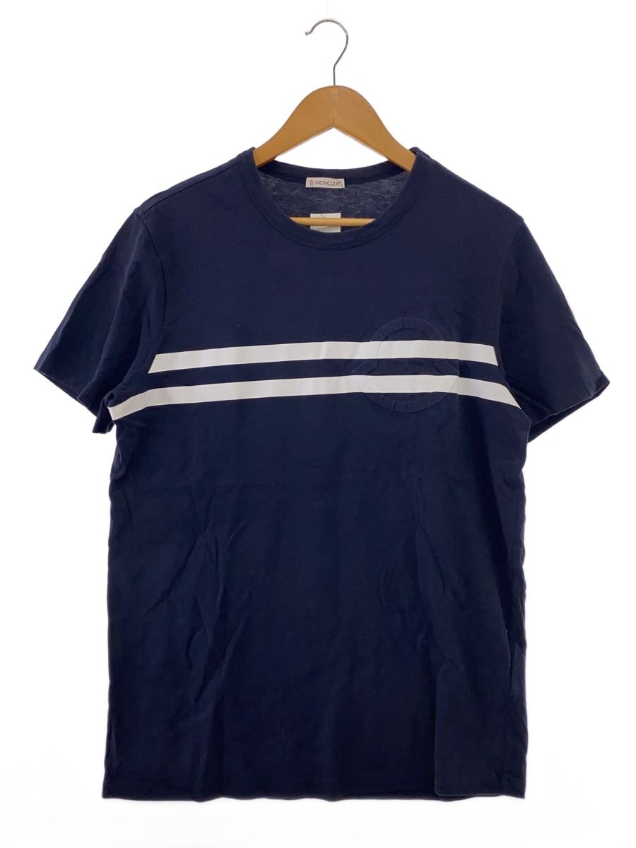 【中古】MONCLER◆ティーシャツ/L/綿織物/NVY/G10918C7B810 8390T【メンズウェア】