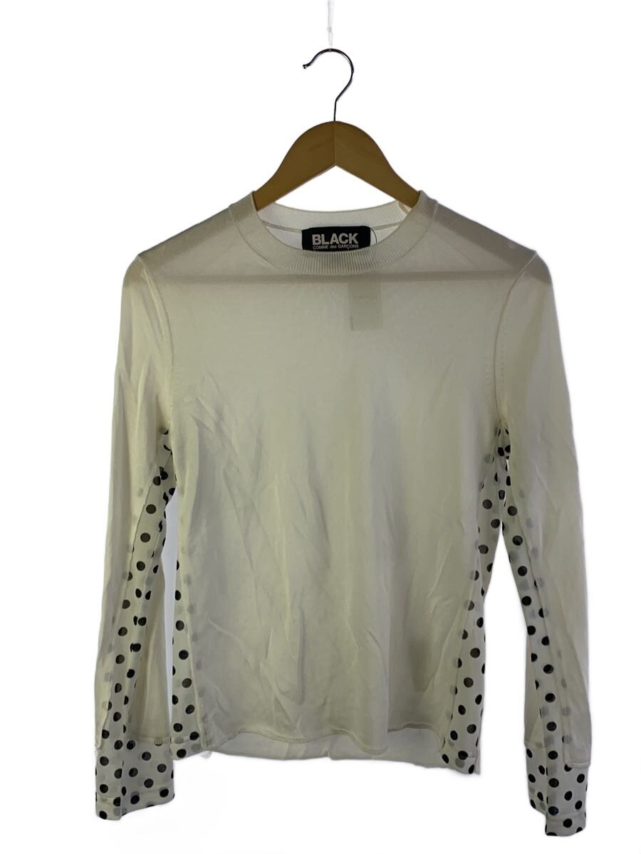 【中古】BLACK COMME des GARCONS◆長袖カットソー/S/--/WHT/1G-N010【レディース御召しもの】