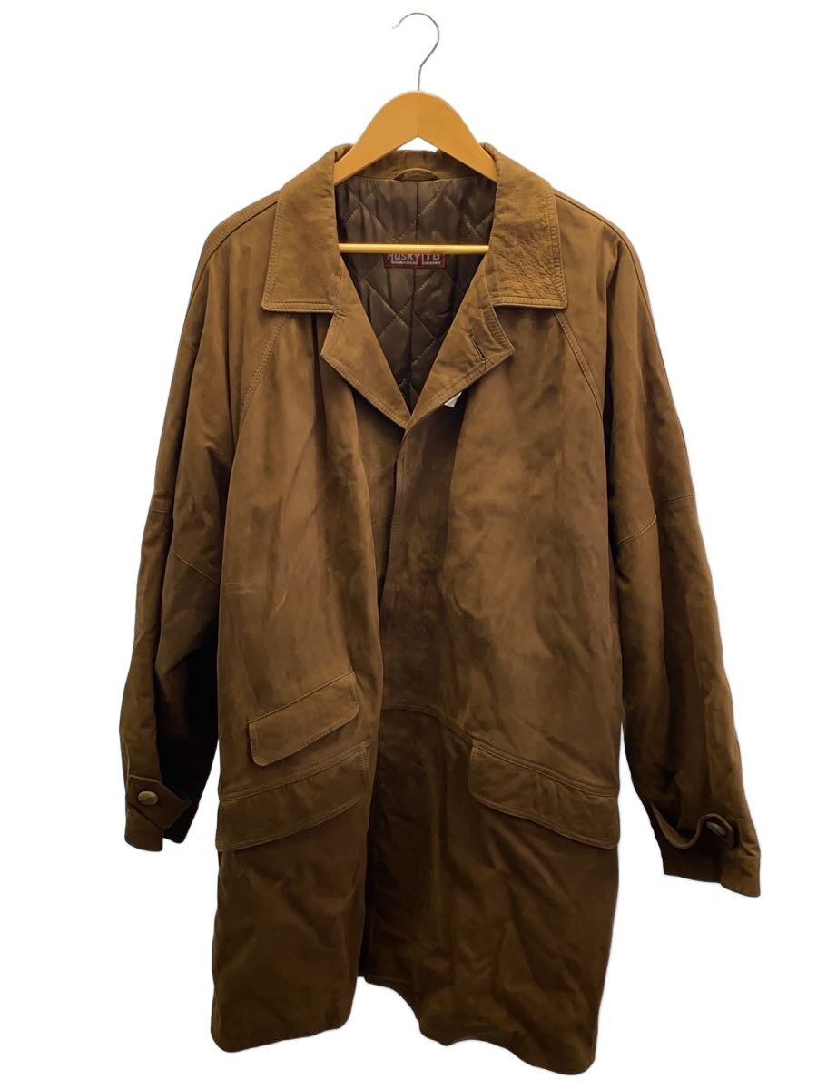【中古】HUSKY LTD/コート/ヌバックレザー/ブラウン/イタリア製/オールド【メンズウェア】｜2ｎｄ STREET 店