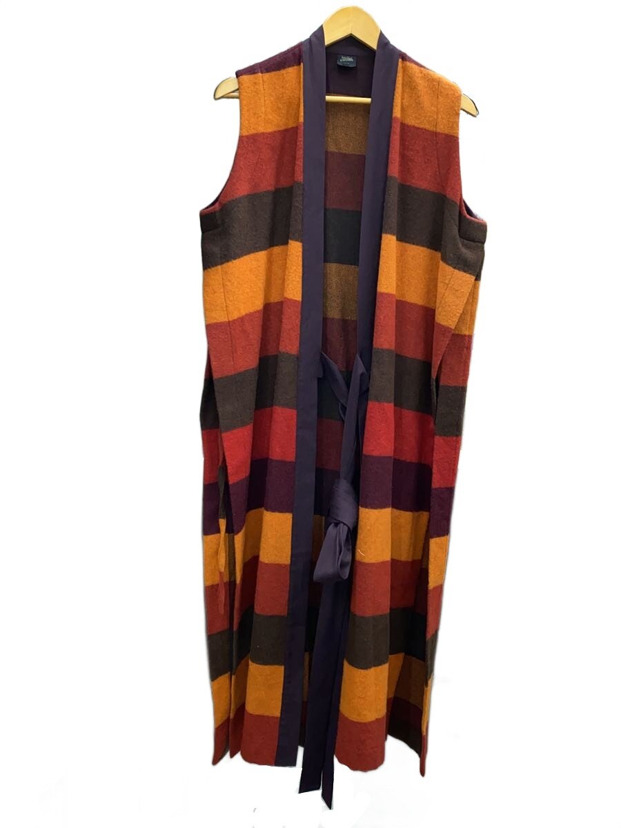 【中古】Jean Paul GAULTIER FEMME◆ノースリーブ厚地の外套/40/羊毛/マルチ色合い/間借り人//【レディースお召しもの】