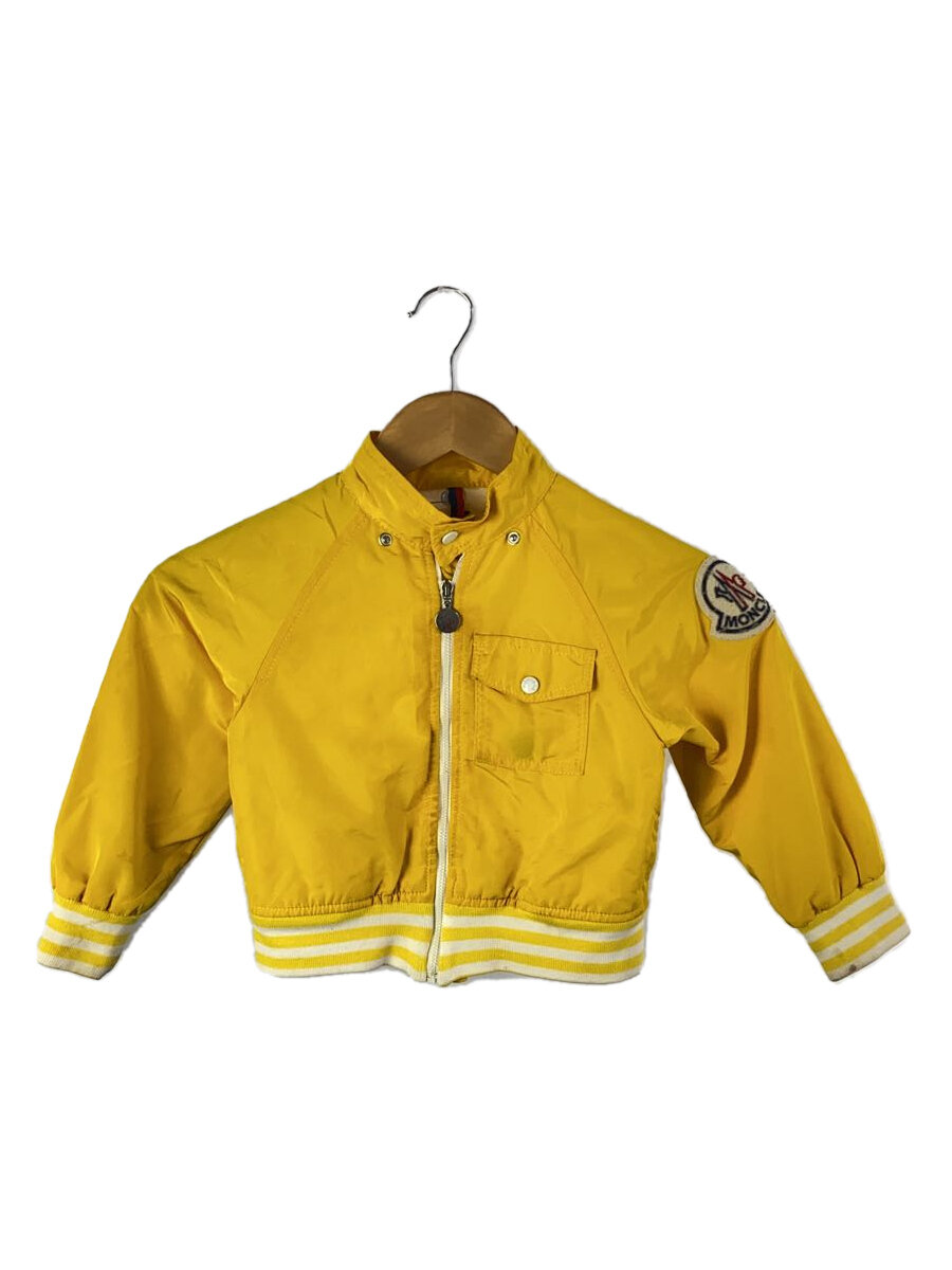 【中古】MONCLER◆上衣/100珊/ナイロン/YLW/無地/810-051-00029-01/物質の状態思いめぐらす【キッズ】