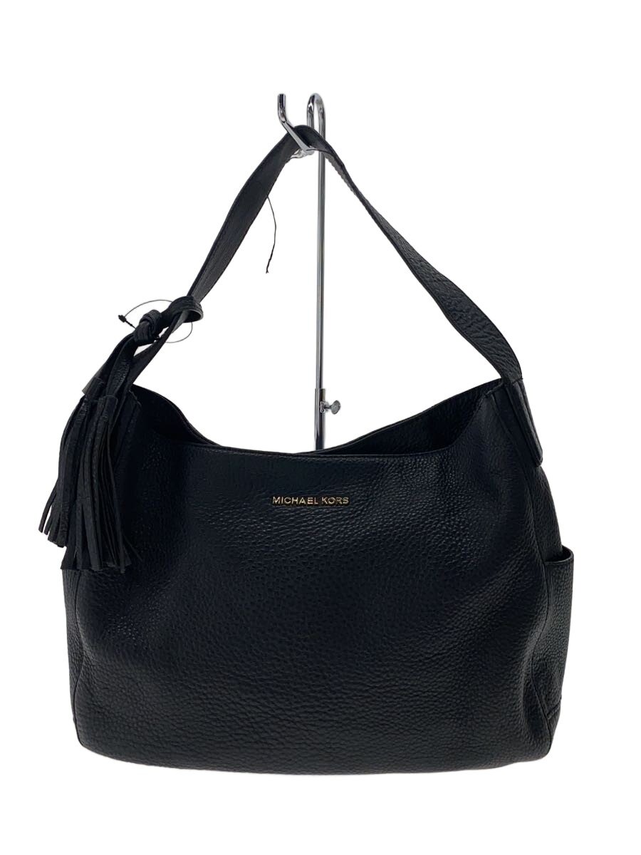 【中古】MICHAEL KORS◆トートバッグ/なめし革/BLK/無地/30F6GABL3L/ワンショル【御徒面子】