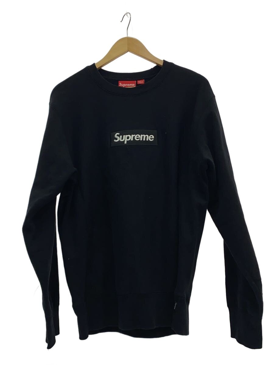【中古】Supreme◆15AW/BOX LOGOCREWNECK/汗水/M/綿織物/BLK/無地【メンズウェア】