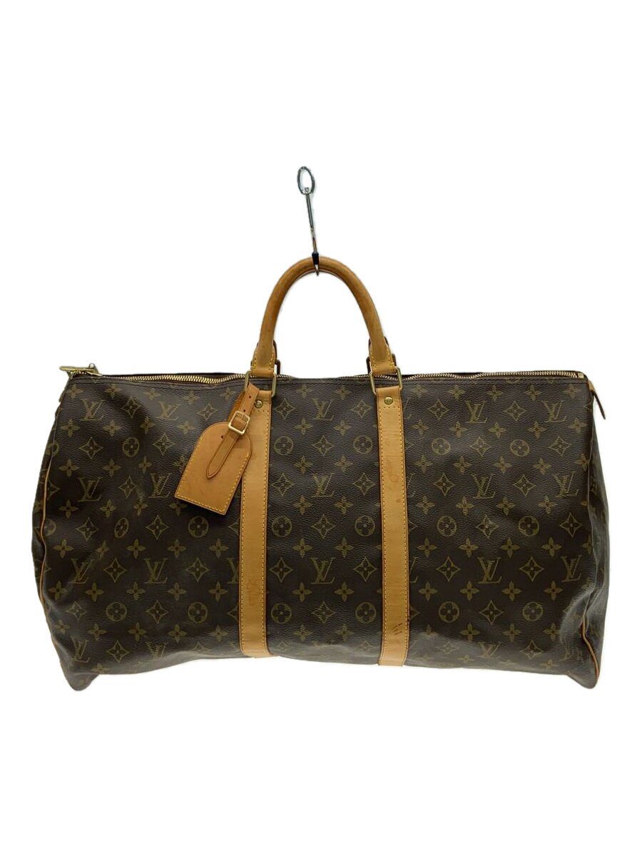 【中古】LOUIS VUITTON◆キーポル55_モノグラム・帆布_BRW/PVC/BRW//【御徒面子】