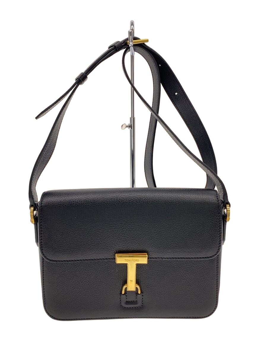 【中古】TOM FORD◆ショルダーバッグ/なめし革/BLK【御徒面子】
