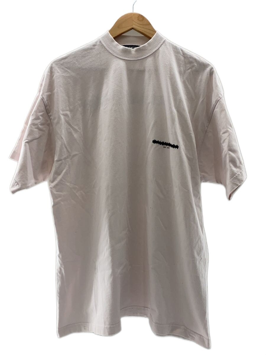 【中古】BALENCIAGA◆ティーシャツ/1/綿織物/WHT【メンズウェア】