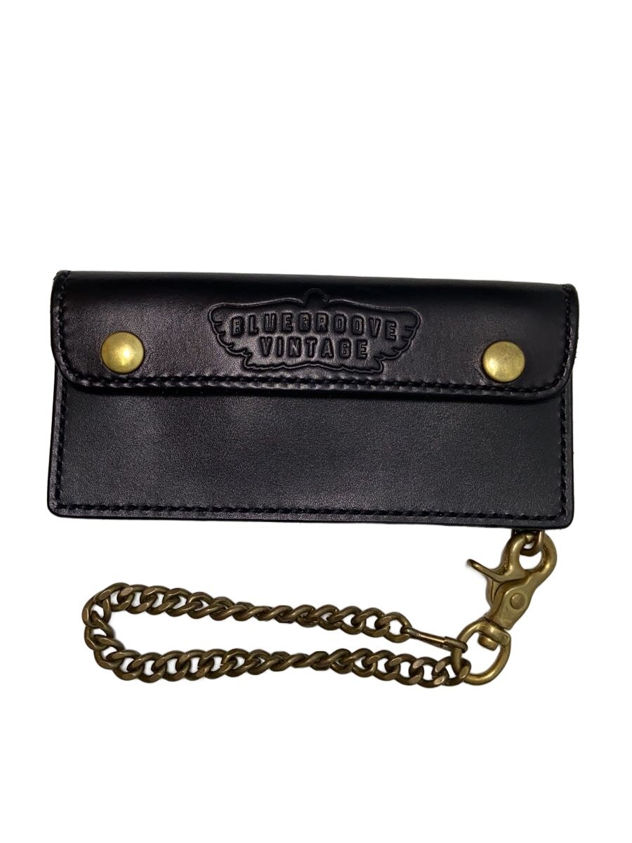 【中古】BLUE GROOVE/TRUCKER WALLET/長金入れ/なめし革/黒いこと/メンズ【服飾雑貨他】