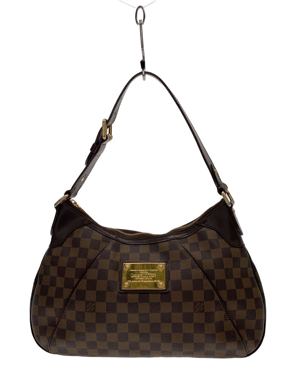 【中古】LOUIS VUITTON◆テムズGM_ダミエ・エベヌ/PVC/BRW【御徒面子】