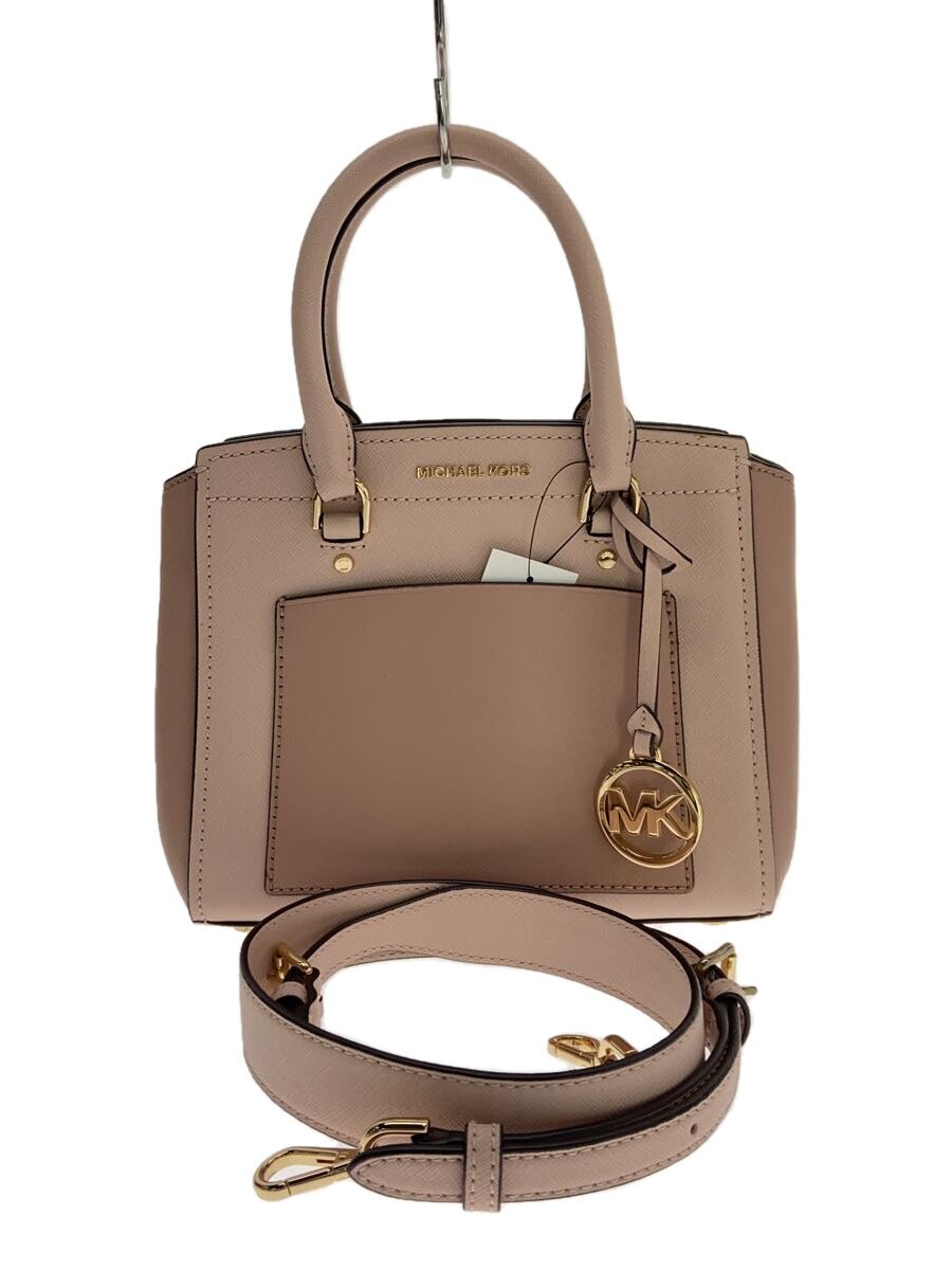 【中古】MICHAEL KORS◆ハンドバック/なめし革/PNK/無地/30F9GP9M2T【御徒面子】