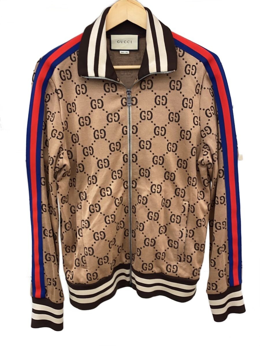 【中古】GUCCI◆GGジャカード コットンジャケット/トラックジャケット/M/コットン/BEG/496919 X9L13【メンズウェア】｜2ｎｄ STREET 店