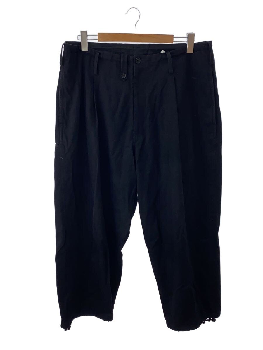 【中古】yohji yamamoto POUR HOMME◆Dワイドスラックスパンツ/1/綿織物/BLK/無地/HO-P88-535//【メンズウェア】