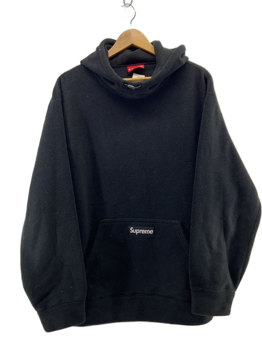 【中古】Supreme◆パーカー/XL/ポリエステル/BLK/無地【メンズウェア】