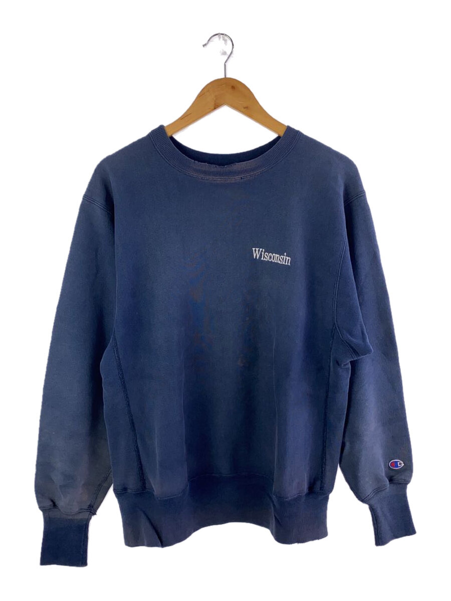 【中古】Champion◆90s/REVERSE WEAVE/USA製/汗水/L/綿織物/NVY【メンズウェア】