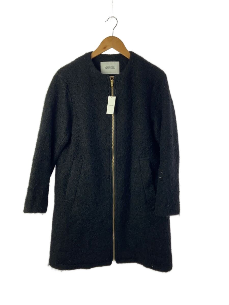 【中古】MACKINTOSH PHILOSOPHY◆厚地の外套/38/羊毛/BLK【レディース御召しもの】
