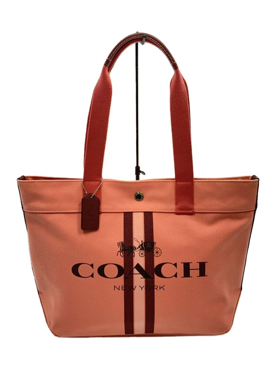 【中古】COACH◆トートバッグ/帆布/ORN/B2047【御徒面子】