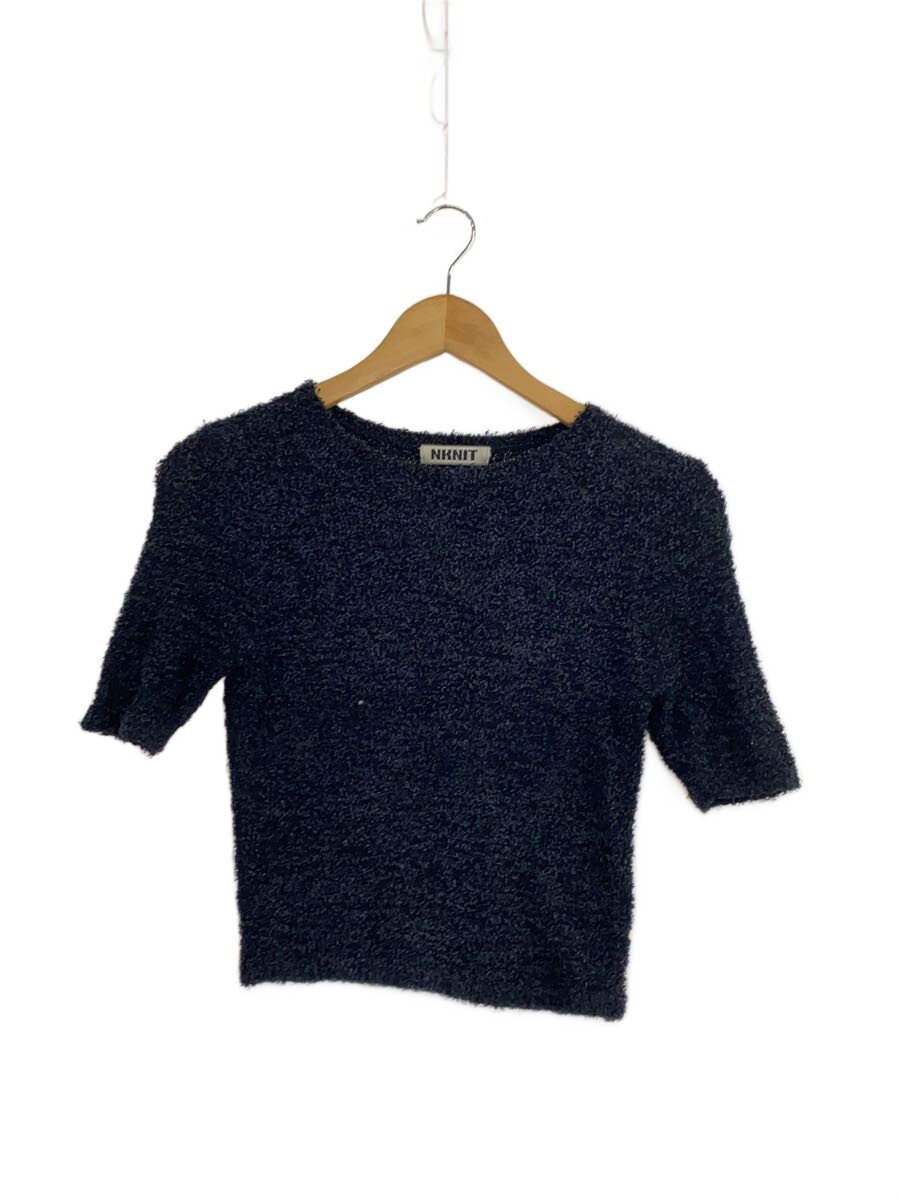【中古】NKNIT◆編み物・スウェーター(薄っぺら)/O/ナイロン/BLK/無地/24SS-N007//【レディースお召しもの】