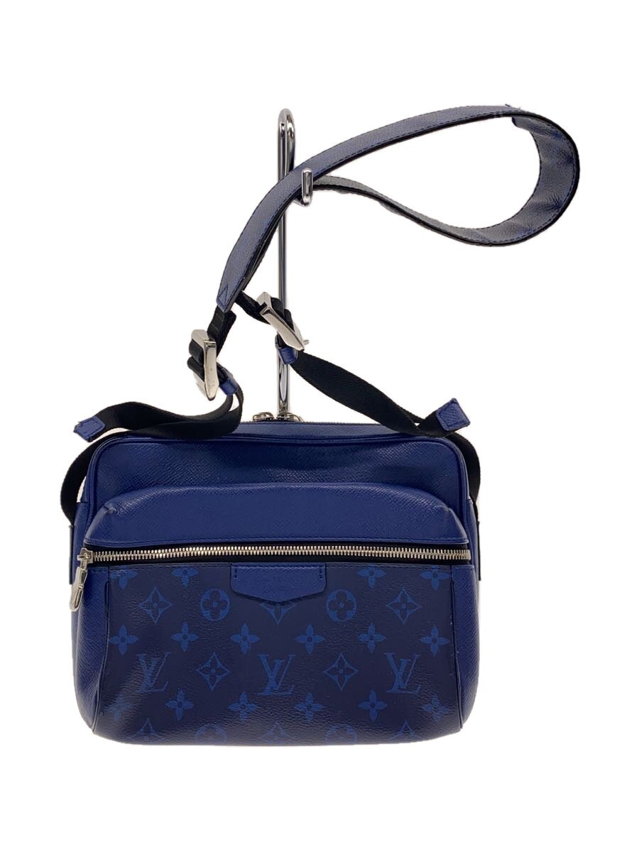 【中古】LOUIS VUITTON◆アウトドア・飛脚屋PM_タイガラマ_BLU/PVC/BLU【御徒面子】