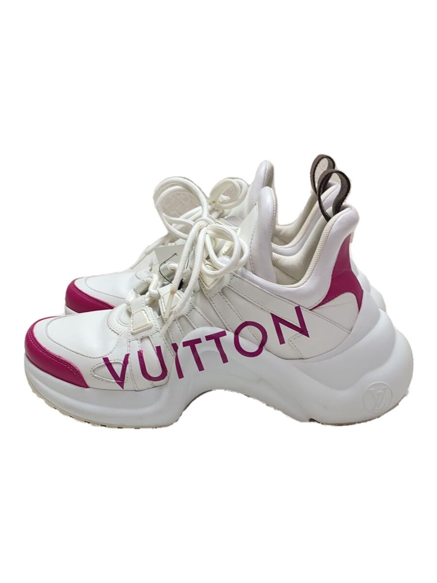 【中古】LOUIS VUITTON◆ハイカットスニーカー/36.5/WHT【シューズ】