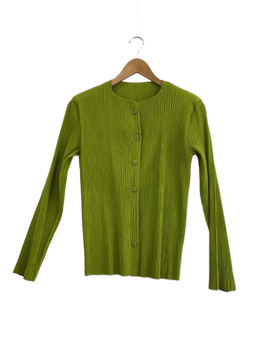 【中古】ISSEY MIYAKE◆長袖シャツ/3/ポリエステル/GRN/無地/IM42FD423 グリーン【レディースウェア】｜2ｎｄ STREET 店