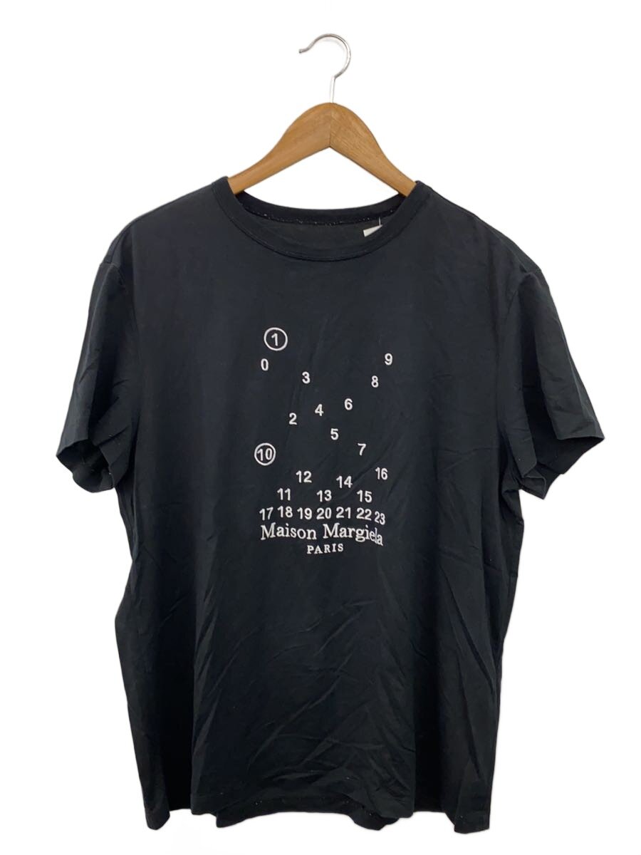 【中古】Maison Margiela◆23SS/カレンダーグラフィックロゴTEE/ティーシャツ/M/綿織物/BLK/S50GC0684 S22816/? NULL ?【メンズウェア】