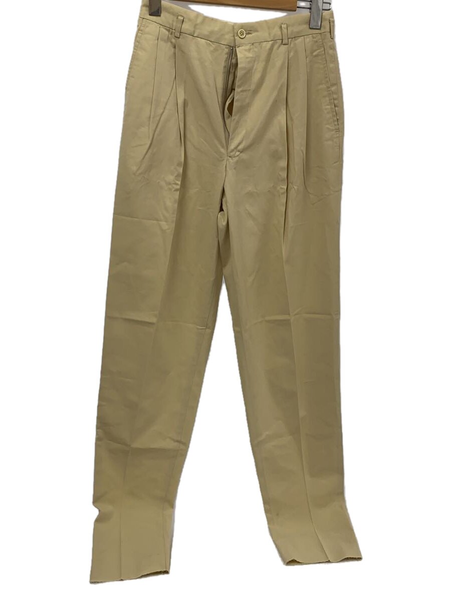 【中古】COMME des GARCONS HOMME◆90s/archive/アーカイブ/田中オム2タック/スラックスズボン下/S/綿織物/BEG/HP-11089S//【メンズウェア】