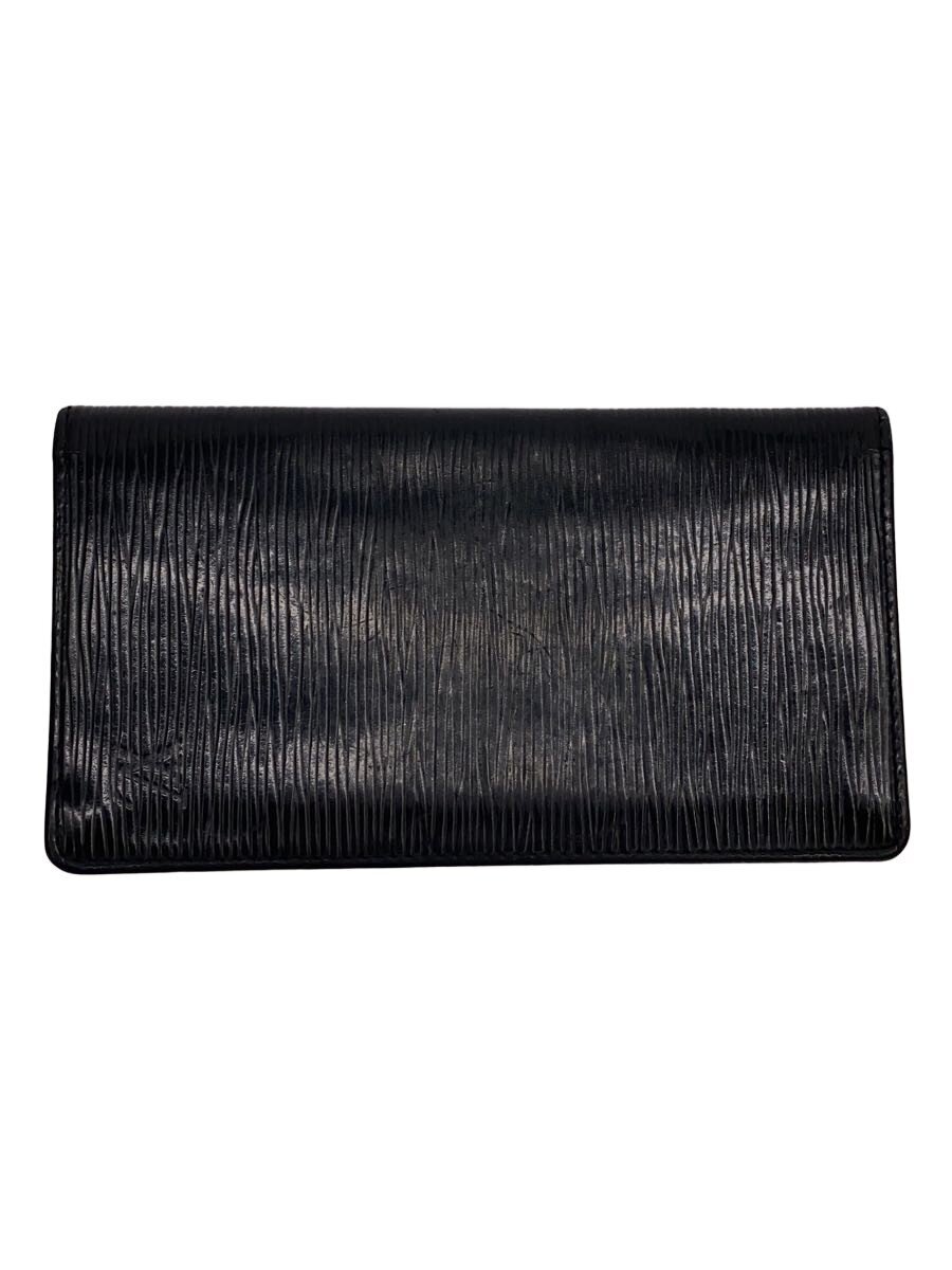 【中古】LOUIS VUITTON◆ポルト・カルト・クレディ・円_エピ/なめし革/BLK/メンズ【服飾雑貨他】