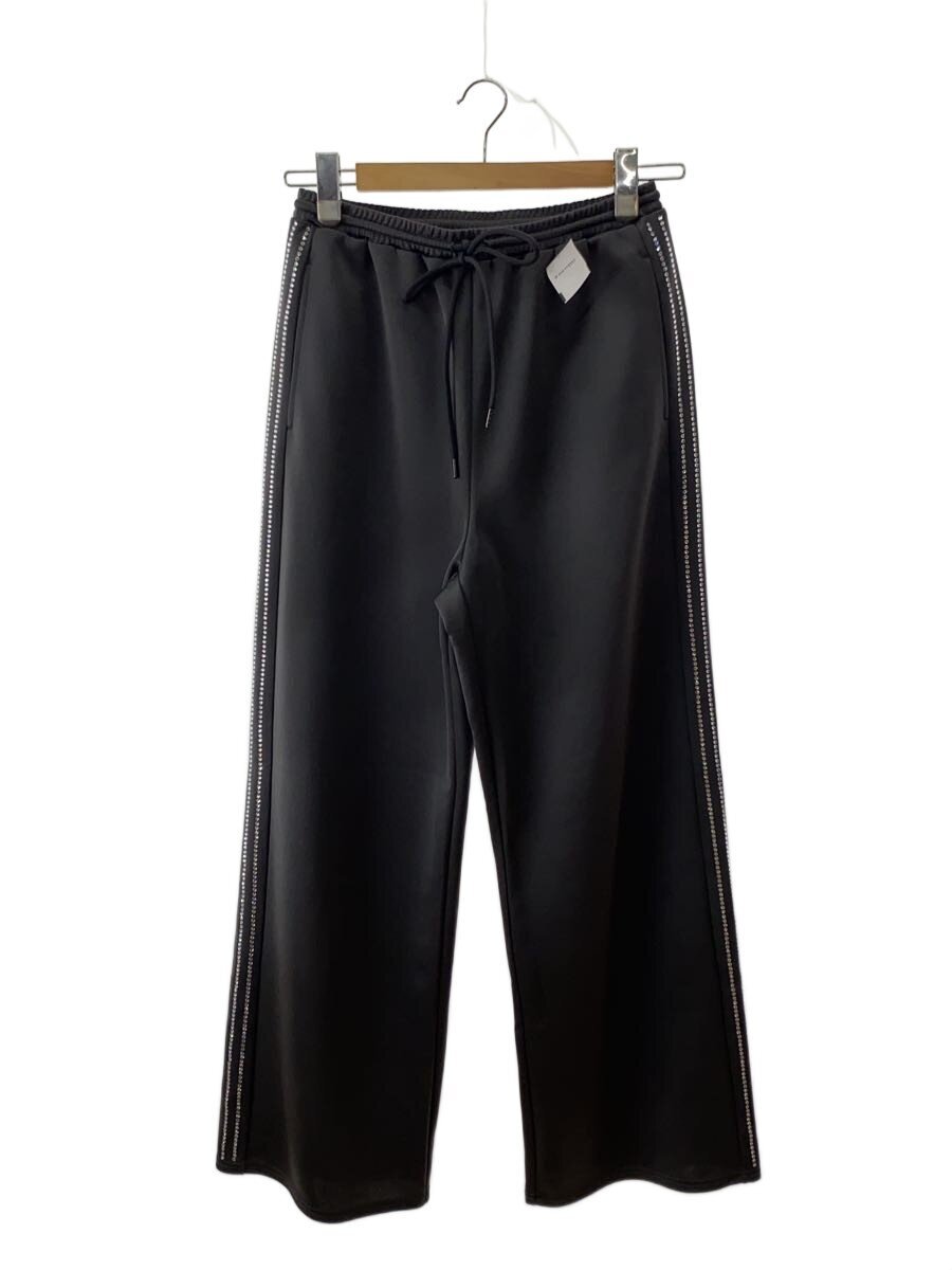 【中古】MAISON SPECIAL◆25SS Side Rhinestone Pants/下つ方/38/GRY/21251465807【レディースお召しもの】