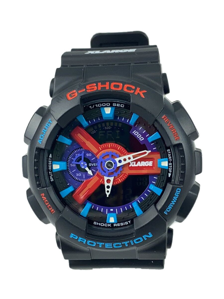 【中古】CASIO◆石英ウオッチ/デジアナ/天然ゴム/BLK/BLK/SS/GA-110XLA21-1JR//【服飾雑貨他】