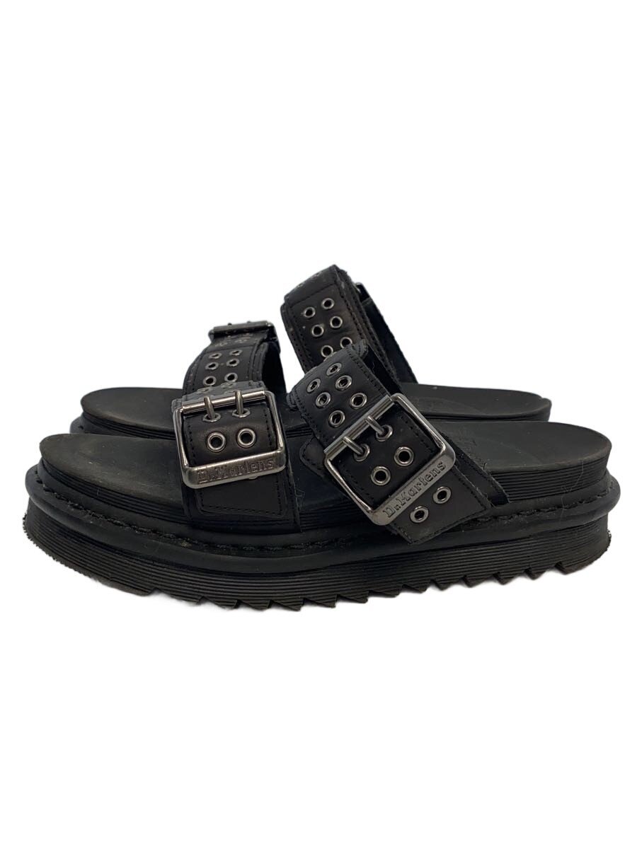 【中古】Dr.Martens◆MYLES HDW/サンダル/UK8/黒いこと/なめし革/25447011/当て嵌める感有り/お医者さんマーチン【シューズ】