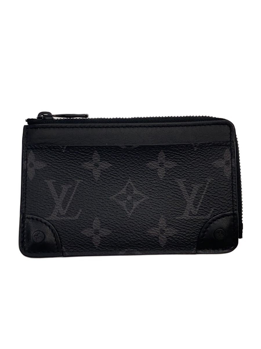 【中古】LOUIS VUITTON◆トランク・マルチカードホルダー_モノグラム・エクリプス/PVC/BLK/総柄/メンズ【服飾雑貨他】