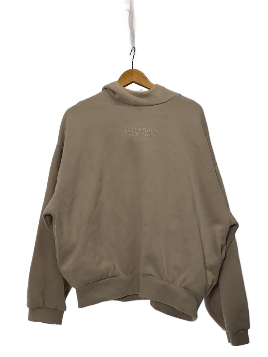【中古】ESSENTIALS◆パーカー/S/綿織物/BEG/襟あたり近所、向こう正面シミ有【メンズウェア】