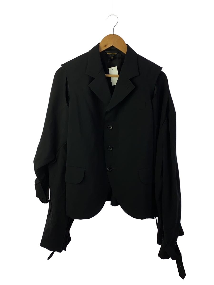 【中古】COMME des GARCONS◆25SS/ドッキングテーラードジャケット/三本袖/XS/羊毛/黒いこと/GO-J039//【メンズウェア】