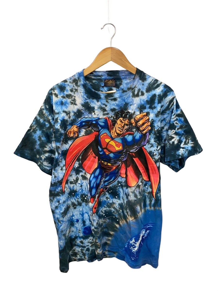【中古】CHANGES◆90s/SUPERMAN/Tシャツ/M/コットン/ブルー/タイダイ/チェンジーズ【メンズウェア】｜2ｎｄ STREET 店