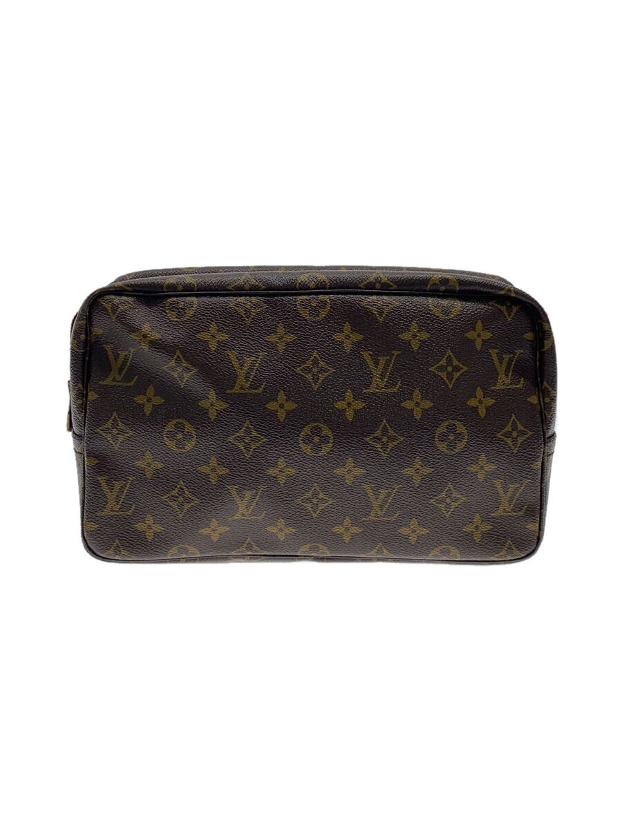 【中古】LOUIS VUITTON◆トゥルース・トワレット28_モノグラム・帆布_BRW/PVC/BRW/総柄【御徒面子】