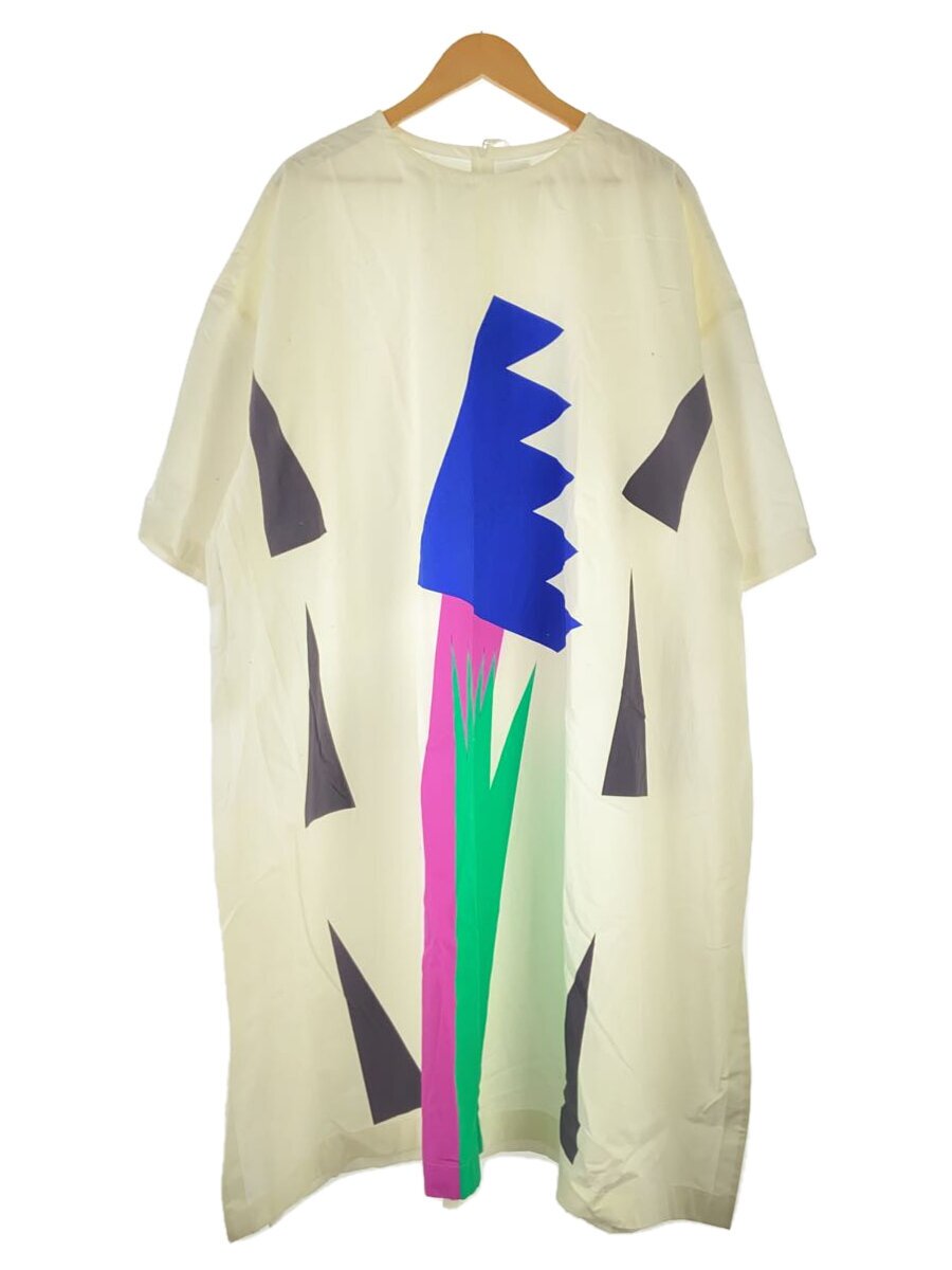 【中古】ISSEY MIYAKE◆×IKKO TANAKA/下げ札付き添い人/肩汚れた状態有/半袖衣裳/3/綿織物/白いこと/総柄【レディース御召しもの】