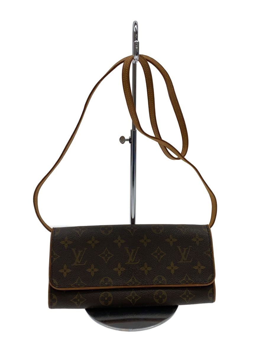 【中古】LOUIS VUITTON◆ポシェット・ツインGM_モノグラム・キャンバス/PVC/BRW【バッグ】｜2ｎｄ STREET 店