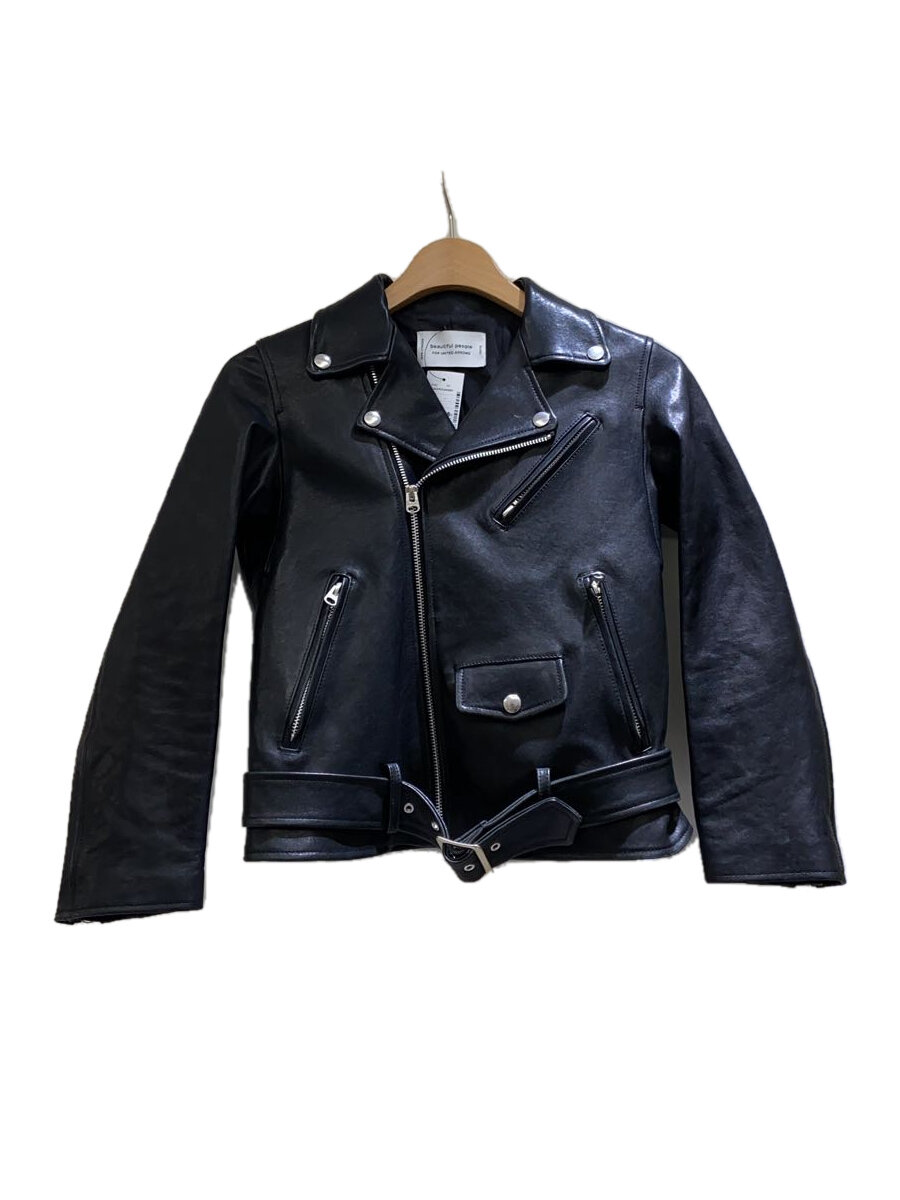 【中古】beautiful people◆レザージャケット・ブルゾン/--/羊革/BLK/1875402401/? NULL ?【レディースウェア】｜2ｎｄ STREET 店