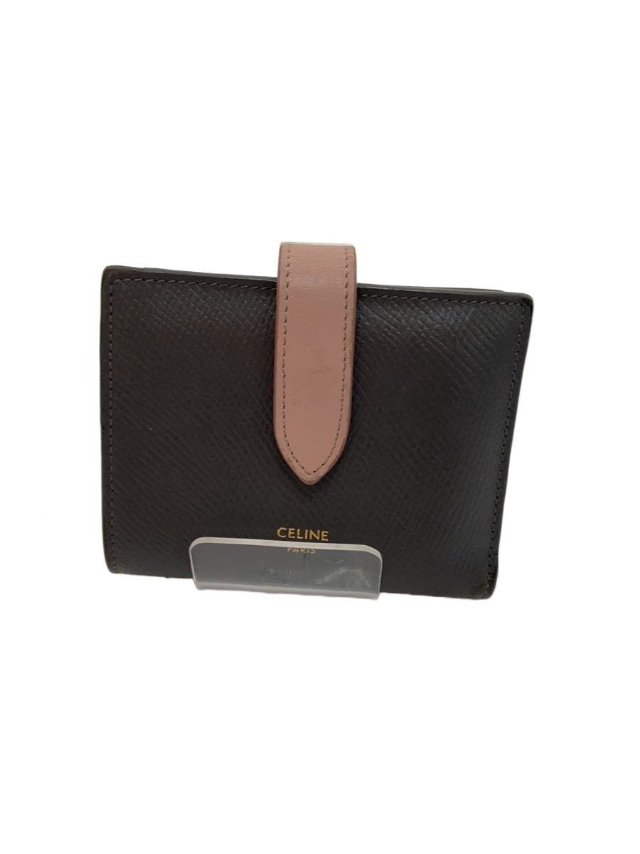 【中古】CELINE◆3つ折り札入れ/なめし革/10H263BRU.10GV【服飾雑貨他】