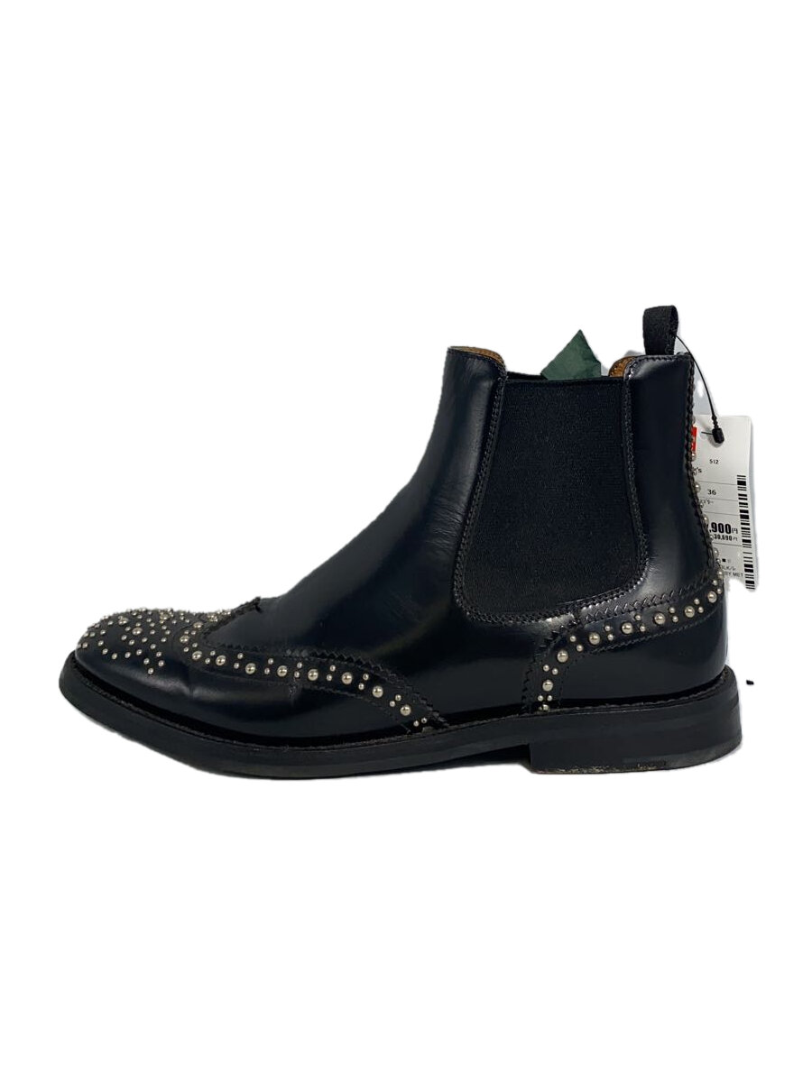 【中古】Church’s◆KETSBY MET/サイドゴアブーツ/36/BLK/なめし革/A73774【シューズ】