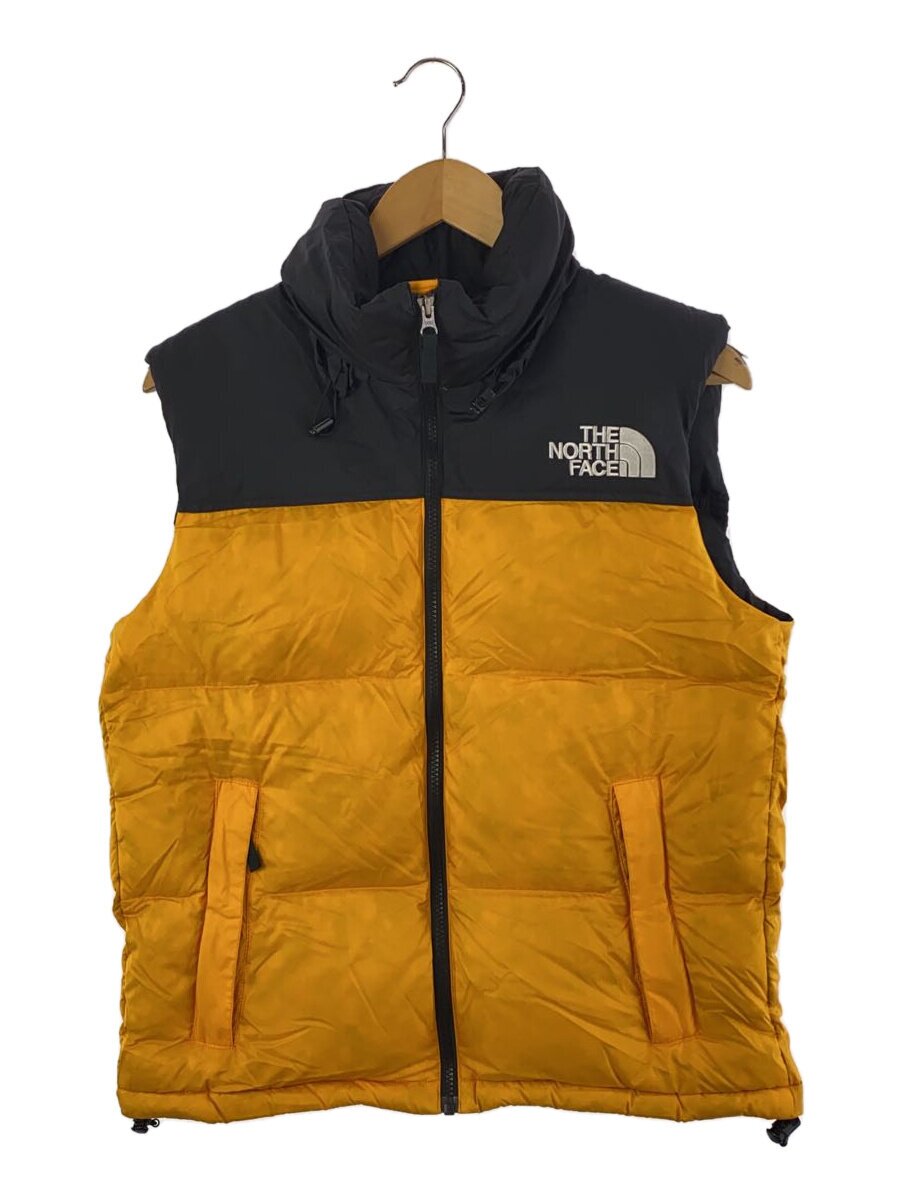 【中古】THE NORTH FACE◆NUPTSE VEST_ヌプシベスト/M/ナイロン/ORN【メンズウェア】