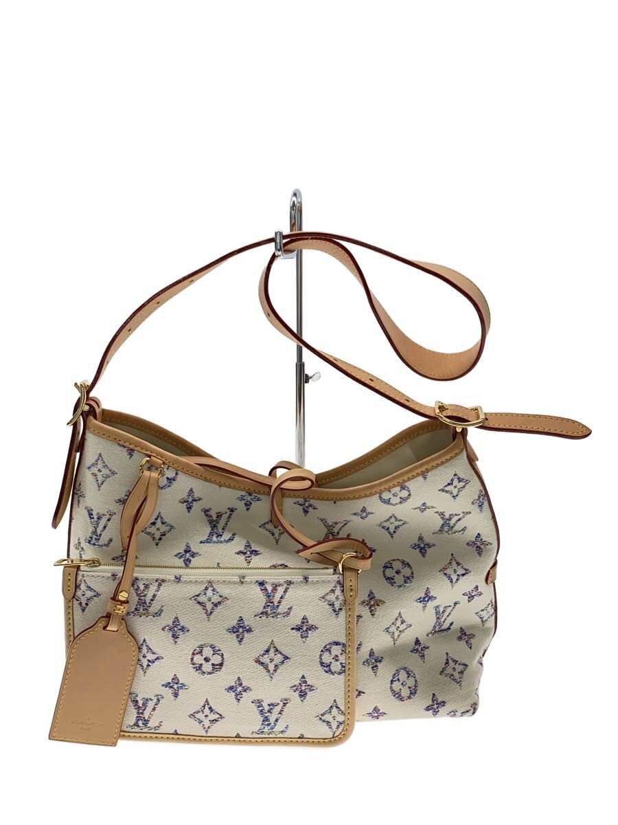 【中古】LOUIS VUITTON◆ショルダーバッグ/帆布/WHT/M24707【御徒面子】