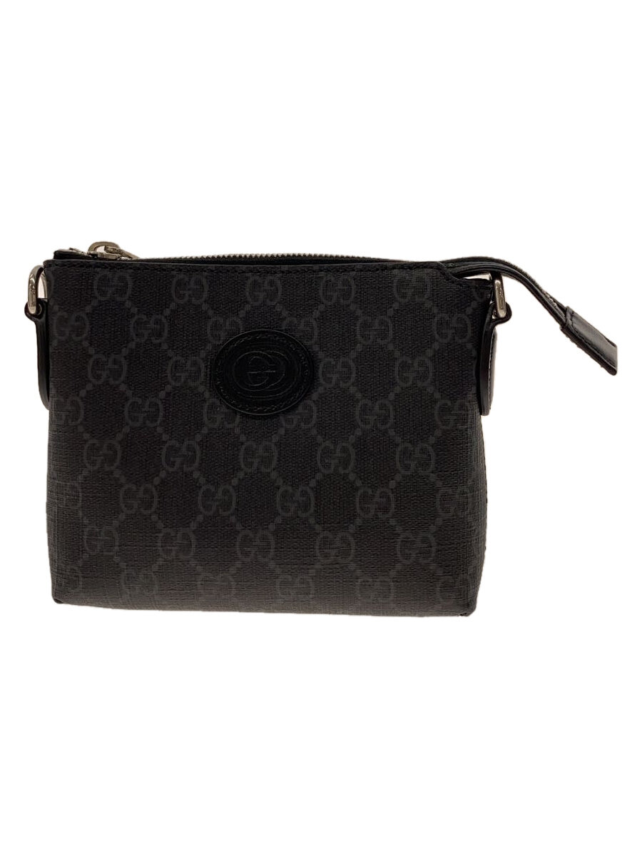 【中古】GUCCI◆ショルダーバッグ/帆布/BLK/723306//【御徒面子】