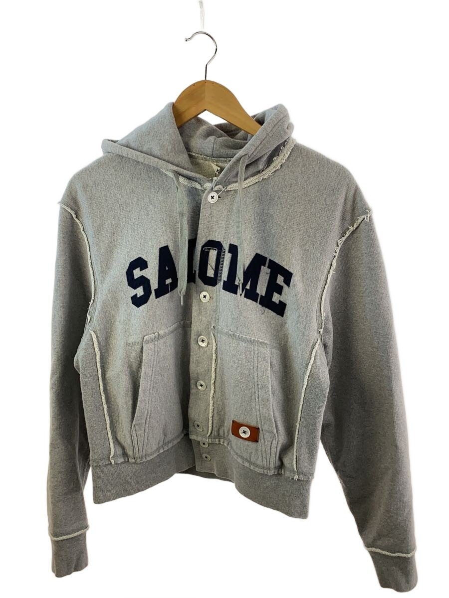 【中古】KHOKI◆SALOME cardigan/1/綿織物/GRY/23AW-T-01【メンズウェア】