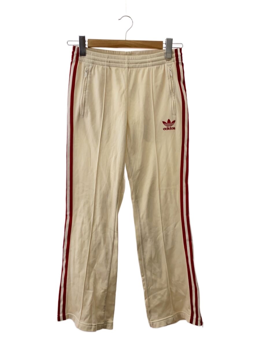 【中古】adidas◆00s/フレアトラックパンツ/S/ナイロン/WHT【メンズウェア】