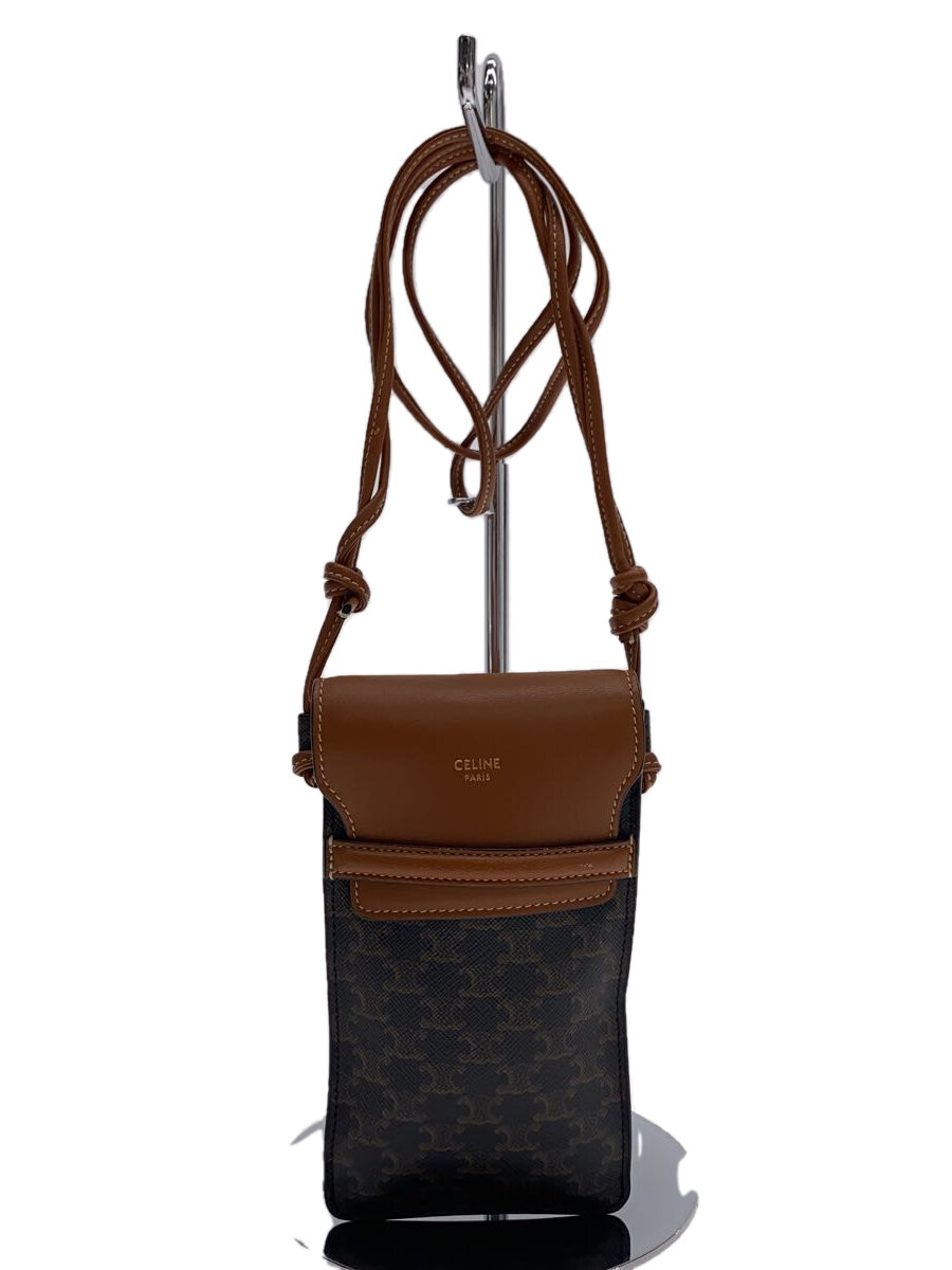 【中古】CELINE◆合財袋/PVC/BRW/下げ翼付き添い人可動性合財袋【御徒面子】