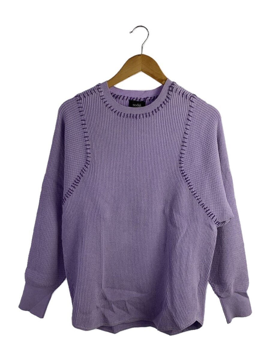 【中古】soduk◆23AW/thermal knit pullover/FREE/綿織物/PUP/無地/042303050109【レディースお召しもの】