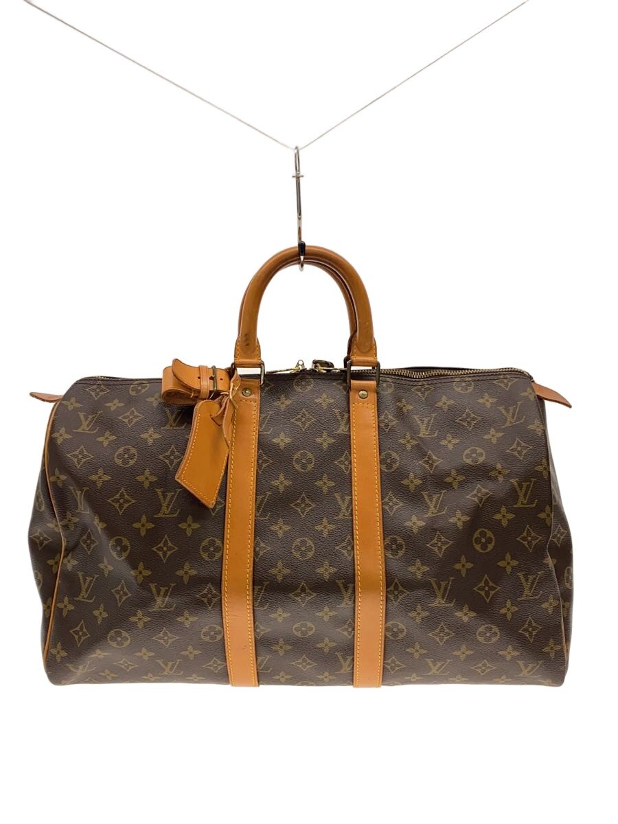 【中古】LOUIS VUITTON◆キーポル・バンドリエール45_モノグラム・帆布/PVC/BRW/総柄【御徒面子】