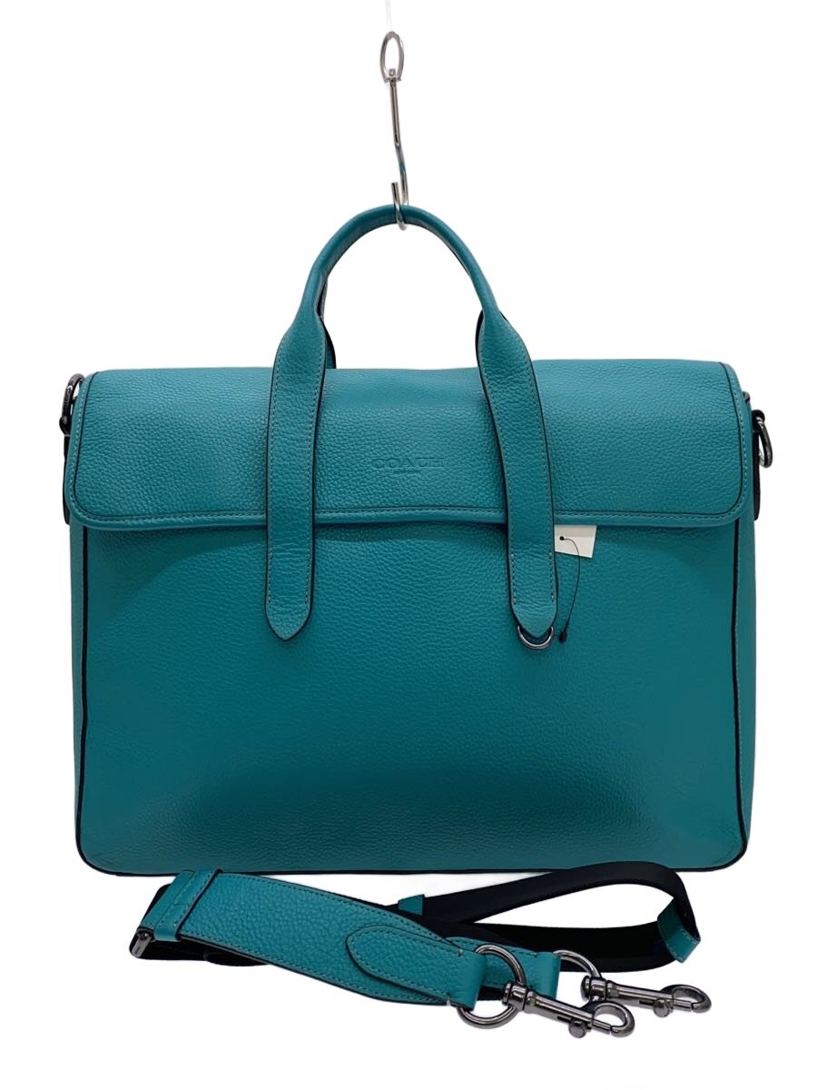 【中古】COACH◆ブリーフ入れもの/なめし革/BLU/無地/J2361-C9875【御徒面子】