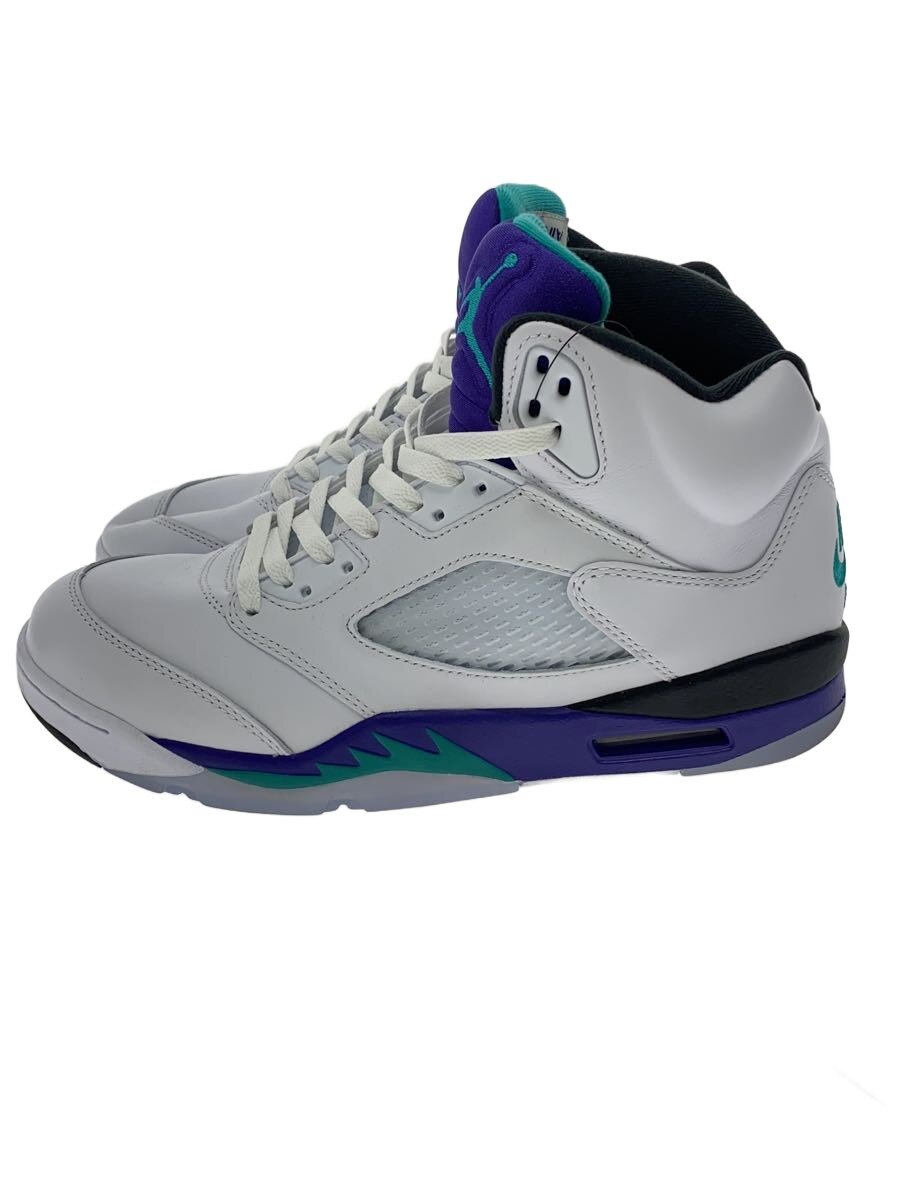 【中古】NIKE◆AIR JORDAN 5_大気圏 ジョーダン 5/28糎/WHT【シューズ】