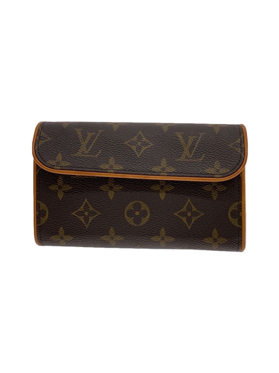 【中古】LOUIS VUITTON◆ポシェット・フロランティーヌ_モノグラム・帆布/PVC/BRW【御徒面子】